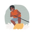 Wakeboarding isolated cartoon vector illustration. Royalty Free Stock Photo