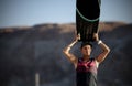 Wakeboarding sportsman portrait, sport and active lifestyle, man photo