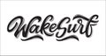 Wake surfing lettering