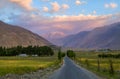 Wakhan valley and the Hindu Kush mountains on the border with Af Royalty Free Stock Photo