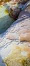 Garam Chashma,Wakhan Valley,Tajikistan:Boiling water from a hot spring. Hot spring in Wakhan Valley,Tajikistan. Texture of stones