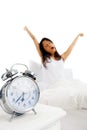 Waking alarm clock Royalty Free Stock Photo