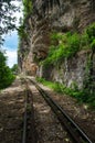 Waking Trail at Death Railway , Krasae Cave Station,Kanchanaburi,Thailand