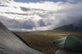 Waking up early to see this beautiful cloud scene from the tent