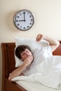 Waking up and yawning man Royalty Free Stock Photo