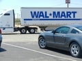 Wal-Mart Delivery Truck Royalty Free Stock Photo