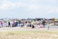 People Crabbing Crab Fishing Walberswick Norfolk Coast