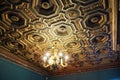 Decorations on a ceiling in Ksiaz Castle Royalty Free Stock Photo