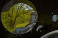 Waldbahn Reichraming, old museum narrow gauge railway close to Reichraming, Austria. View from the steam engine driver stand Royalty Free Stock Photo