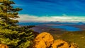 Waldo Lake and The Three Sisters Royalty Free Stock Photo