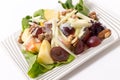 Waldorf salad over white Royalty Free Stock Photo