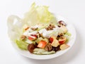 Waldorf salad over white Royalty Free Stock Photo