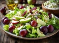 Waldorf salad on a plate