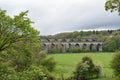 Wales, the Ceiriog Valley at Chirk.  A UNESCO site.  The aqueduct built by Thomas Telford for the Llangollen canal. Royalty Free Stock Photo