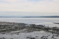 Wales coastal path at goldcliff