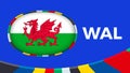 Wales flag stylized for European football tournament qualification