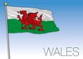 Wales flag, United Kingdom, Europe