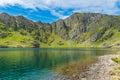 Wales` Hidden Treasure: A Secluded Lake Surrounded by Lush Green Mountains