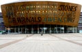 Wales millennium centre facade, Cardiff. Royalty Free Stock Photo