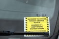 Welsh parking ticket on windscreen of car Royalty Free Stock Photo