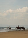 Wales,  Sker beach. Royalty Free Stock Photo