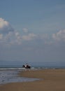 Wales,  Sker beach. Royalty Free Stock Photo