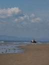 Wales,  Sker beach. Royalty Free Stock Photo