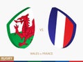 Wales v France rugby match, rugby tournaments icon