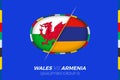 Wales vs Armenia icon for European football tournament qualification, group D