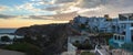 Walk above the Dana Point Harbor at sunset Royalty Free Stock Photo