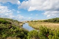 Landscape of famous Courant d\'Huchet at Moliets in South West France