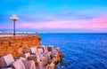 The bastions of old Cadiz, Spain Royalty Free Stock Photo