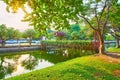 Walk along the moat of Chiang Mai, Thailand