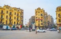 Walk along Mohamed Naguib Square, Cairo, Egypt