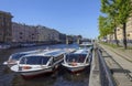 Walk along rivers and canals in St. Petersburg in spring Royalty Free Stock Photo