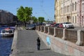 Walk along rivers and canals in St. Petersburg in spring Royalty Free Stock Photo