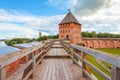 Walk along the wall of the Novgorod Kremlin, Fedorovskaya tower, Veliky Novgorod