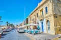 Walk along the Xatt Is-Sajjieda promenade of Marsaxlokk Royalty Free Stock Photo