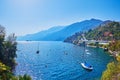 Walk around the harbor on Lake Maggiore, Ascona, Switzerland Royalty Free Stock Photo