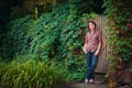 portrait of a girl in the park Royalty Free Stock Photo