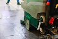 Scrubber Machine For Cleaning warehouse Floor Royalty Free Stock Photo