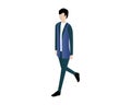 Walk businessman isometric illustration vector, isometric men,people isometric,standing men