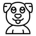 Walk canine pipe icon outline vector. Dog track