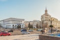 Walk in the center of Kiev, Independence Square, Khreshchatyk street. Royalty Free Stock Photo