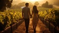 walk at a charming vineyard - people photography