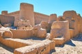 The clay ruins in ancient Rayen fortress, Iran Royalty Free Stock Photo