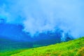 Walk in clouds, Mount Hoverla, Chornohora Range, Carpathians, Ukraine