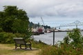 Walk at the Columbia River in the Town of Astoria, Oregon Royalty Free Stock Photo