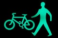 Walk and Cycle Sign Royalty Free Stock Photo