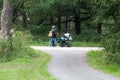 Walk of daughter and mother and with the baby. Finland